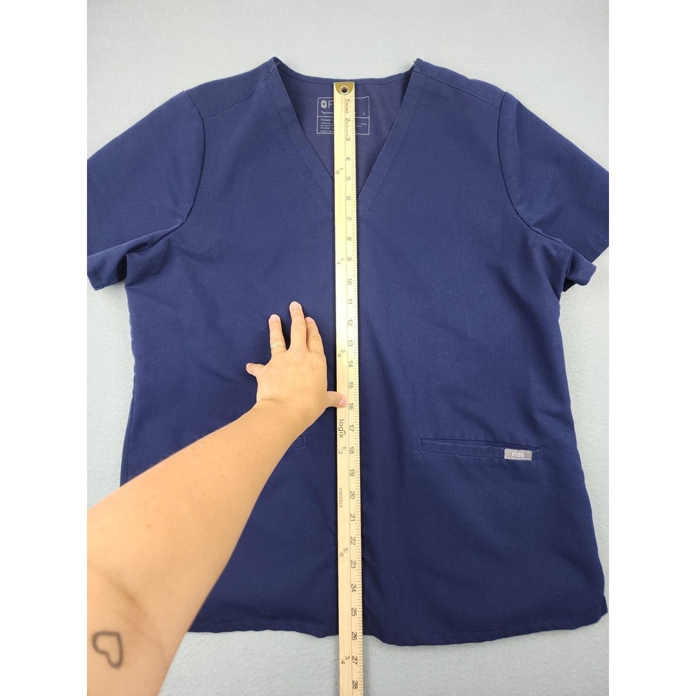 FIGS Scrub Set Womens L Blue Technical Collection Casma V Neck Top Cargo Pants - Picture 8 of 16